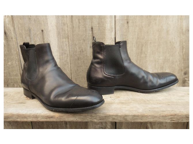 Prada Chelsea Boots Black Leather 43 - view 2