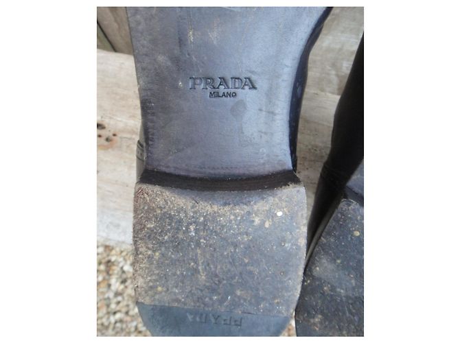 Prada Chelsea Boots Black Leather 43 - view 6