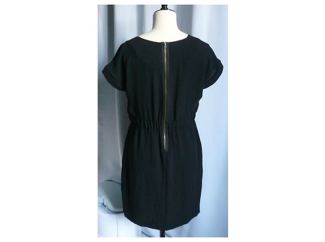 Autre Marque COTELAC Schwarzes Midikleid zerknittert T-Typ1 Neuve - Ansicht 3