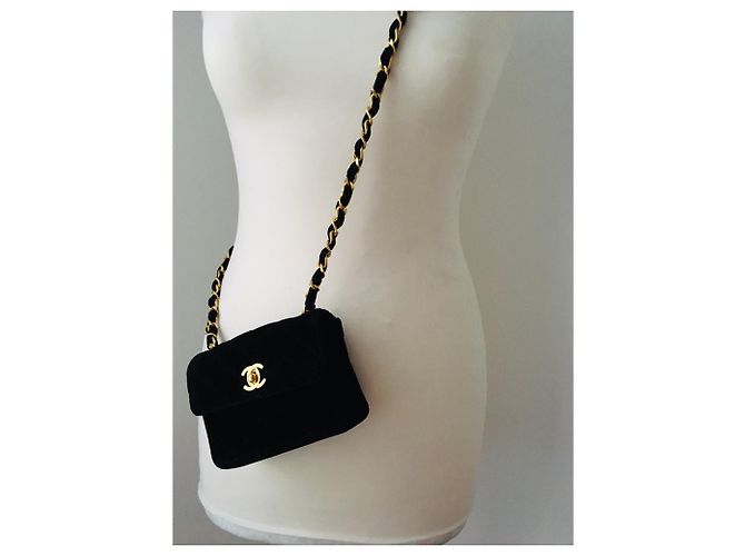 Borsa Chanel nano 2.55 Nero - vista 2