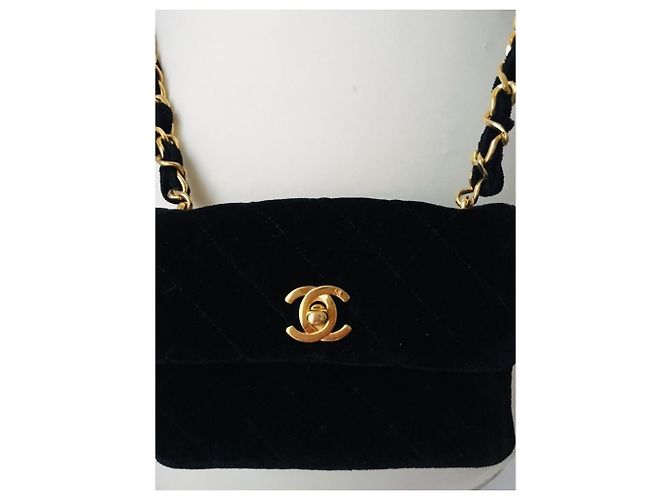 Borsa Chanel nano 2.55 Nero - vista 3