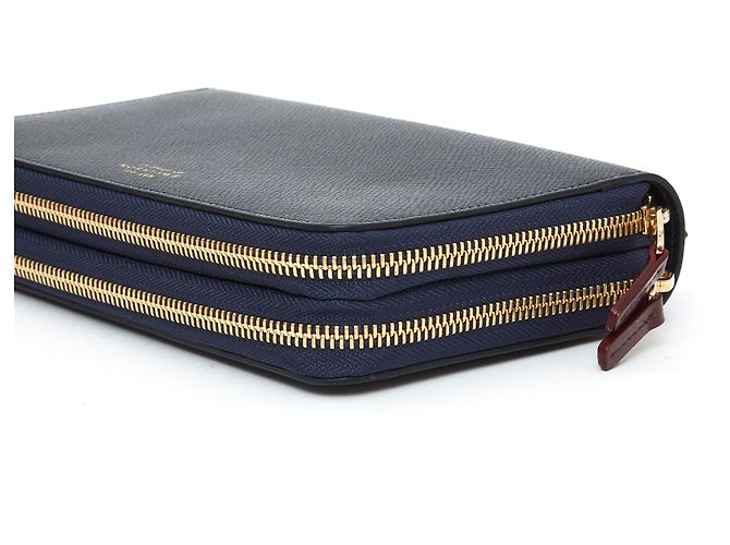 Smythson ORGANIZER GIORNO BLU SCURO NUOVO - vista 4