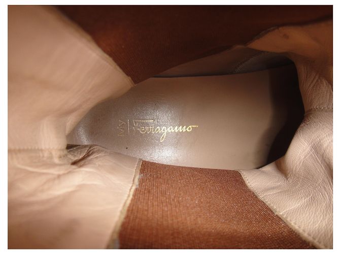 Salvatore Ferragamo Mis botas Ferragamo p 40 Marrón oscuro - vista 6