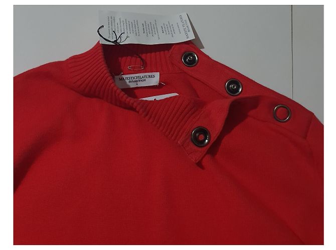 Majestic Filatures Kaschmir Pullover Rot L - Ansicht 5