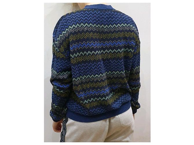 Missoni Vintage mehrfarbiger Pullover mit V-Ausschnitt - Ansicht 4