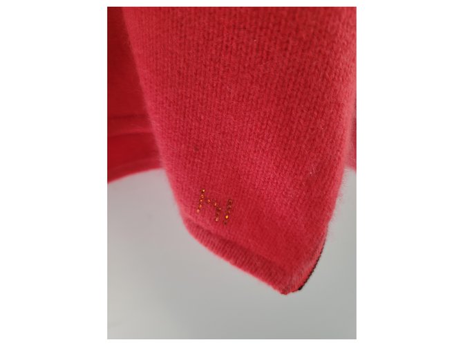 Autre Marque Kaschmirpullover pfirsich mit Pailletten Details Angeln - Ansicht 3