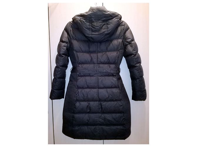 Burberry Brit Mittellanger 'Winterleigh' Black Belted Hooded Quilted Down & Feathers Puffer Coat - Ansicht 2