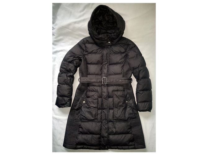 Burberry Brit Mittellanger 'Winterleigh' Black Belted Hooded Quilted Down & Feathers Puffer Coat - Ansicht 3