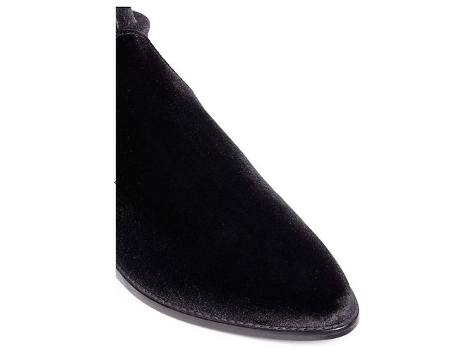 Botas Stuart Weitzman de terciopelo negro - vista 4