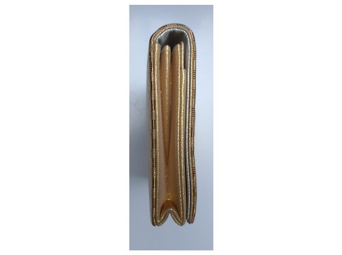Autre Marque Clutch Saga Nishiki in seta dorata D'oro - vista 7