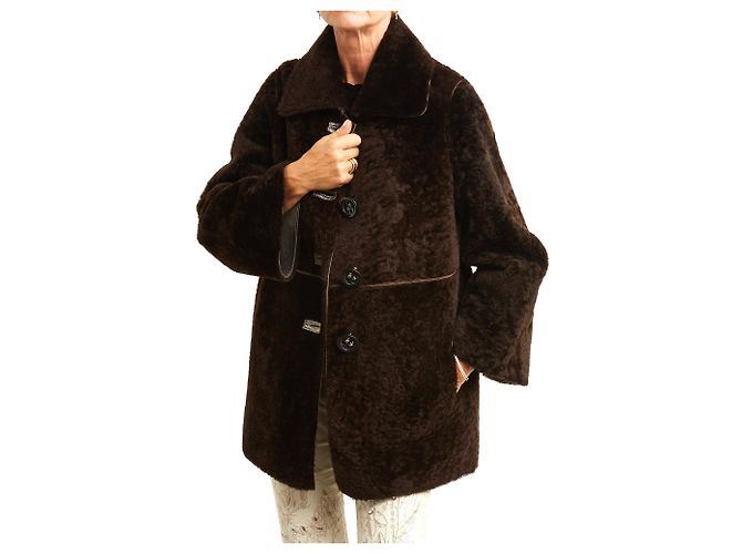 Sylvie Schimmel SHEARLING LANA MARRONE FR38 - vista 6