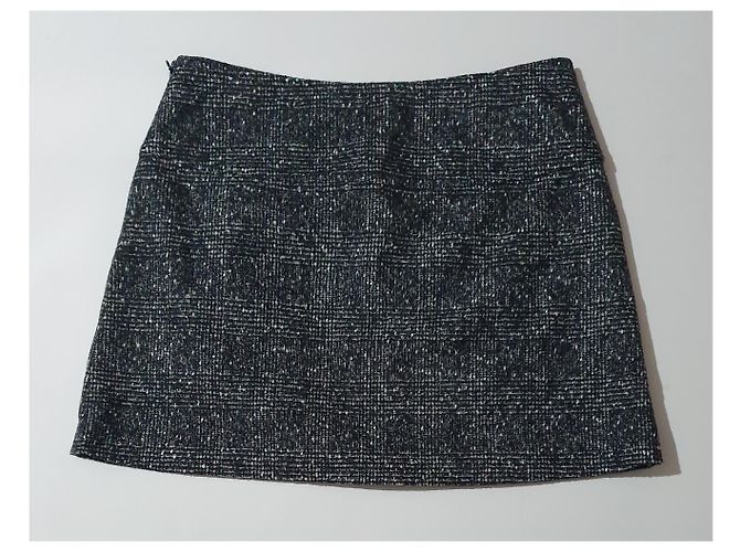 Falda Moschino Cheap And Chic de lana gris Multicolor - vista 2