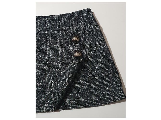 Falda Moschino Cheap And Chic de lana gris Multicolor - vista 3