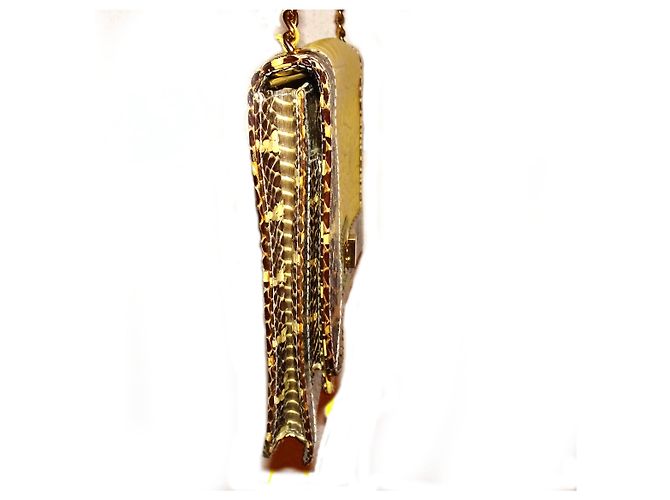 Ledertasche mit Alligator-Print von Angel Jackson Gelb - Ansicht 4