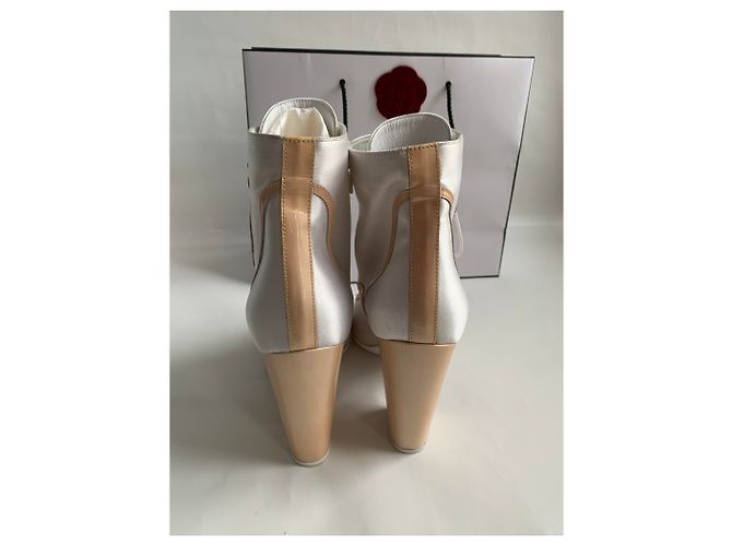 Botines Chanel de seda grises 38 - vista 3