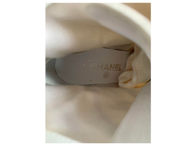 Botines Chanel de seda grises 38 - vista 5