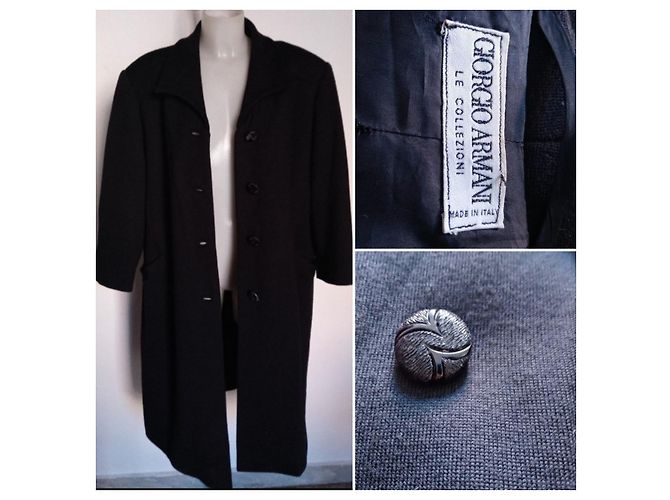 Giorgio Armani cappotto Vintage Nero - vista 3