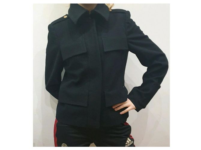 Chaqueta de abrigo negra Gucci Negro - vista 10