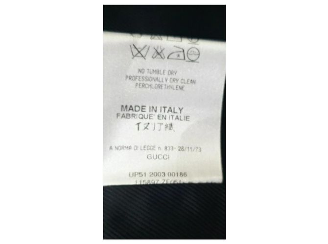 Chaqueta de abrigo negra Gucci Negro - vista 4