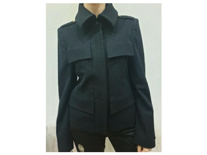 Chaqueta de abrigo negra Gucci Negro - vista 8