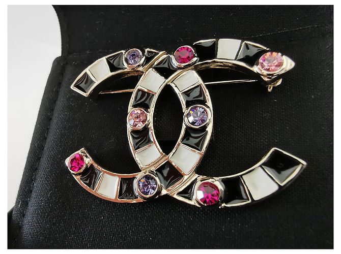 Spilla Chanel con cristalli Multicolore - vista 2