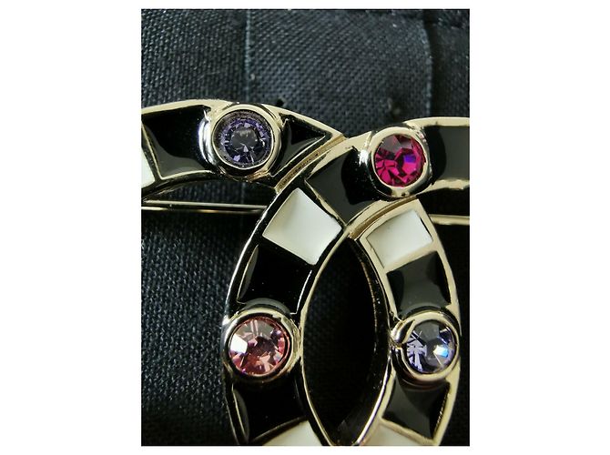 Spilla Chanel con cristalli Multicolore - vista 5
