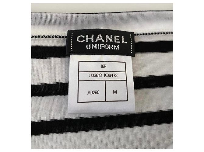 Cambon Chanel marinero Negro Blanco - vista 6