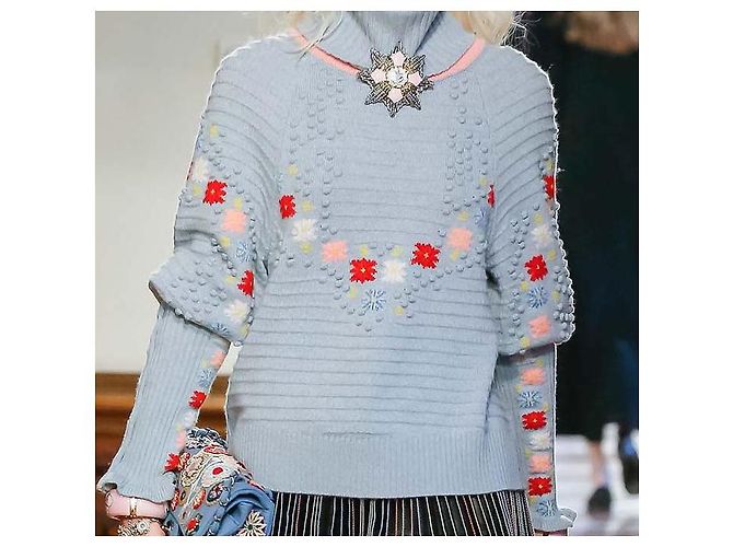 Chanel PS4100 Jersey Runway Cashmere Multicolor Azul claro - vista 10