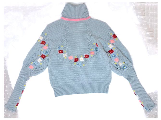 Chanel PS4100 Jersey Runway Cashmere Multicolor Azul claro - vista 7