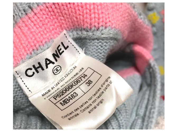 Chanel PS4100 Jersey Runway Cashmere Multicolor Azul claro - vista 8