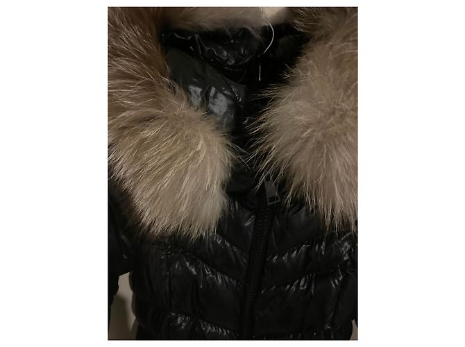 Abrigo Moncler Negro de Piel - vista 2