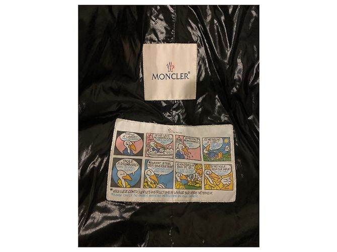 Abrigo Moncler Negro de Piel - vista 4