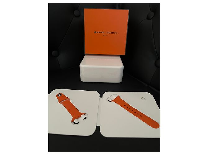 Apple Watch Hermès Series 3 Golden Spur Stahl Silber - Ansicht 5