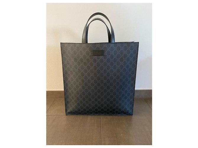 Borsa tote Gucci GG Supreme nera Nero - vista 3