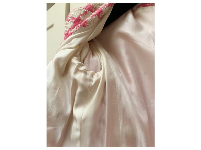 Chanel Paradejacke 95 Claudia schiffer Pink Weiß Beige - Ansicht 10