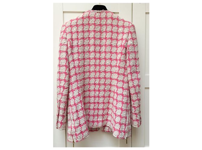 Chanel Paradejacke 95 Claudia schiffer Pink Weiß Beige - Ansicht 2
