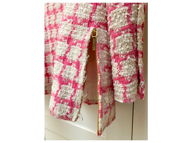 Chanel Paradejacke 95 Claudia schiffer Pink Weiß Beige - Ansicht 5