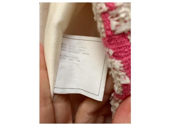 Chanel Paradejacke 95 Claudia schiffer Pink Weiß Beige - Ansicht 6