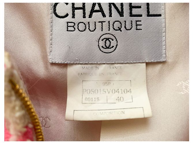 Chanel Paradejacke 95 Claudia schiffer Pink Weiß Beige - Ansicht 7