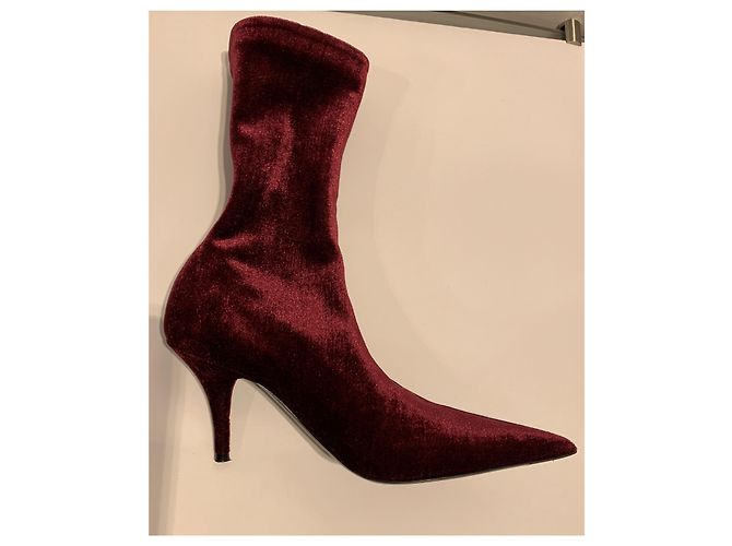 Balenciaga Messer Samt Stiefeletten Lila - Ansicht 2