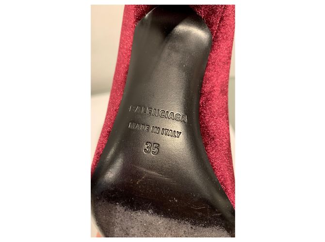 Balenciaga Messer Samt Stiefeletten Lila - Ansicht 9