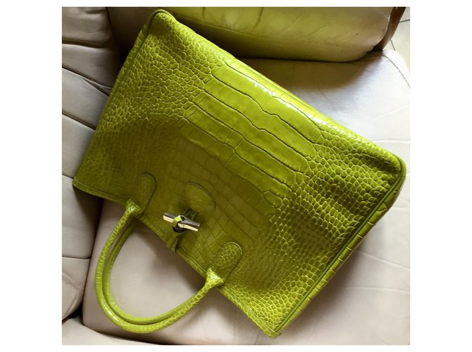 Longchamp BORSA ANIS IN VITELLO A FORMA DI CROCO - vista 3