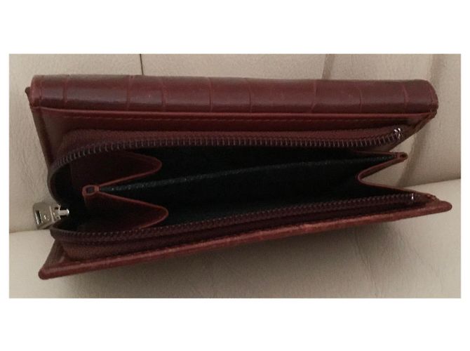 Roseau Longchamp CROCO HORTENSIA SHAKED Kalbsleder BEGLEITER Pflaume - view 2