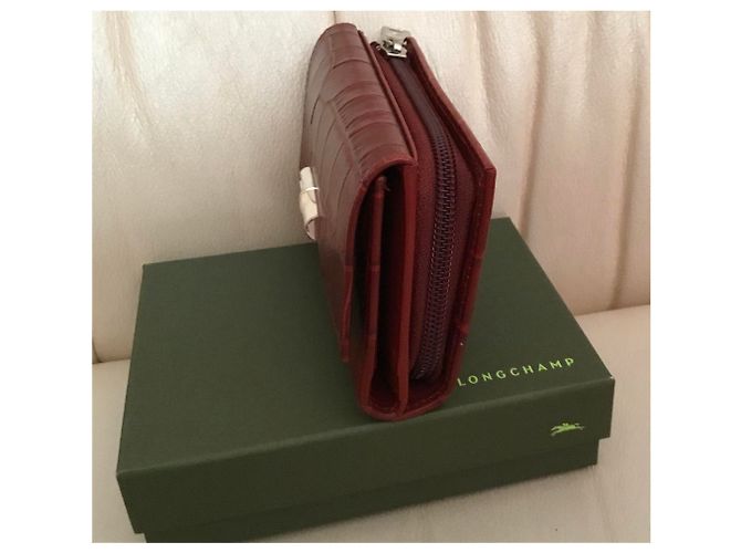 Roseau Longchamp CROCO HORTENSIA SHAKED Kalbsleder BEGLEITER Pflaume - view 5