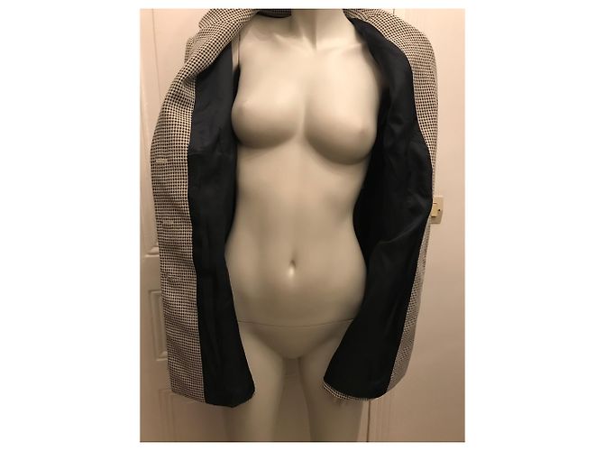 Valentino Houndstooth Wool Jacket Black and White - view 3