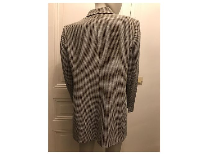 Valentino Houndstooth Wool Jacket Black and White - view 4