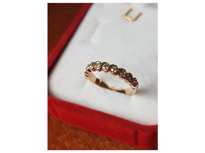Autre Marque Anello d'oro 18carati e diamanti Giallo - vista 4