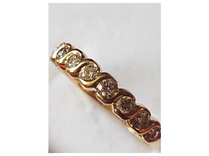 Autre Marque Anello d'oro 18carati e diamanti Giallo - vista 5