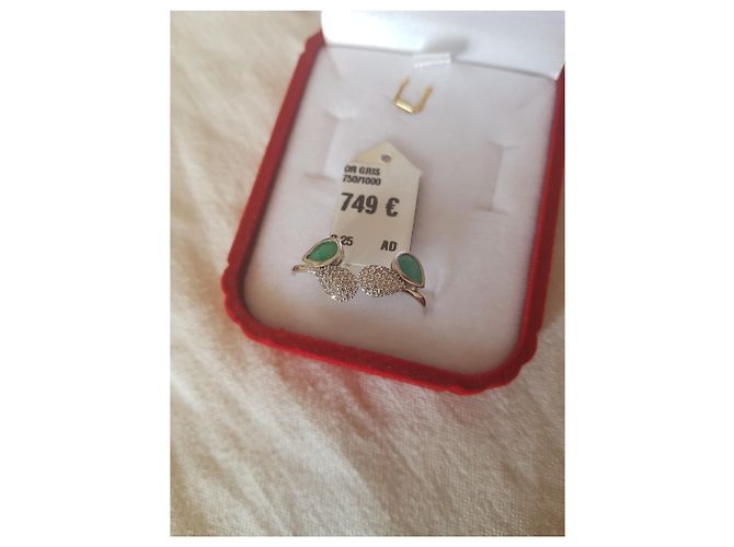 Autre Marque Orecchini in oro 18k con smeraldi e diamanti Bianco - vista 8