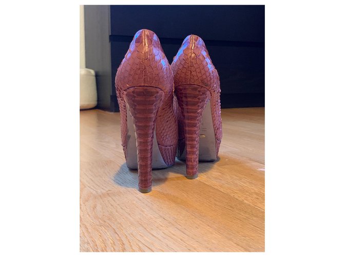 Sergio Rossi Python Pumps Kastanienbraun - Ansicht 3